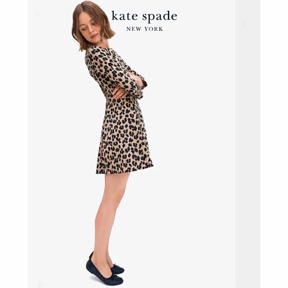 NWT KATE SPADE - Forest Feline Jacquard Animal Print  Dress Size 4